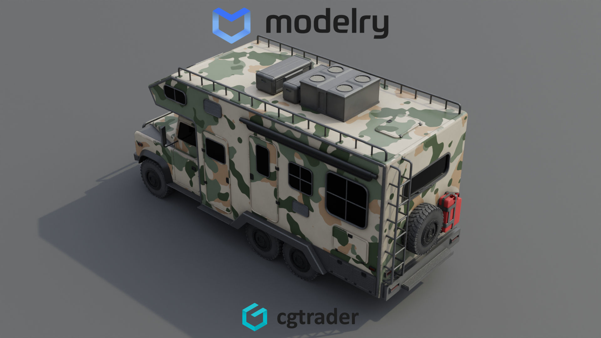 Off road Camping Trailer 3D model_3