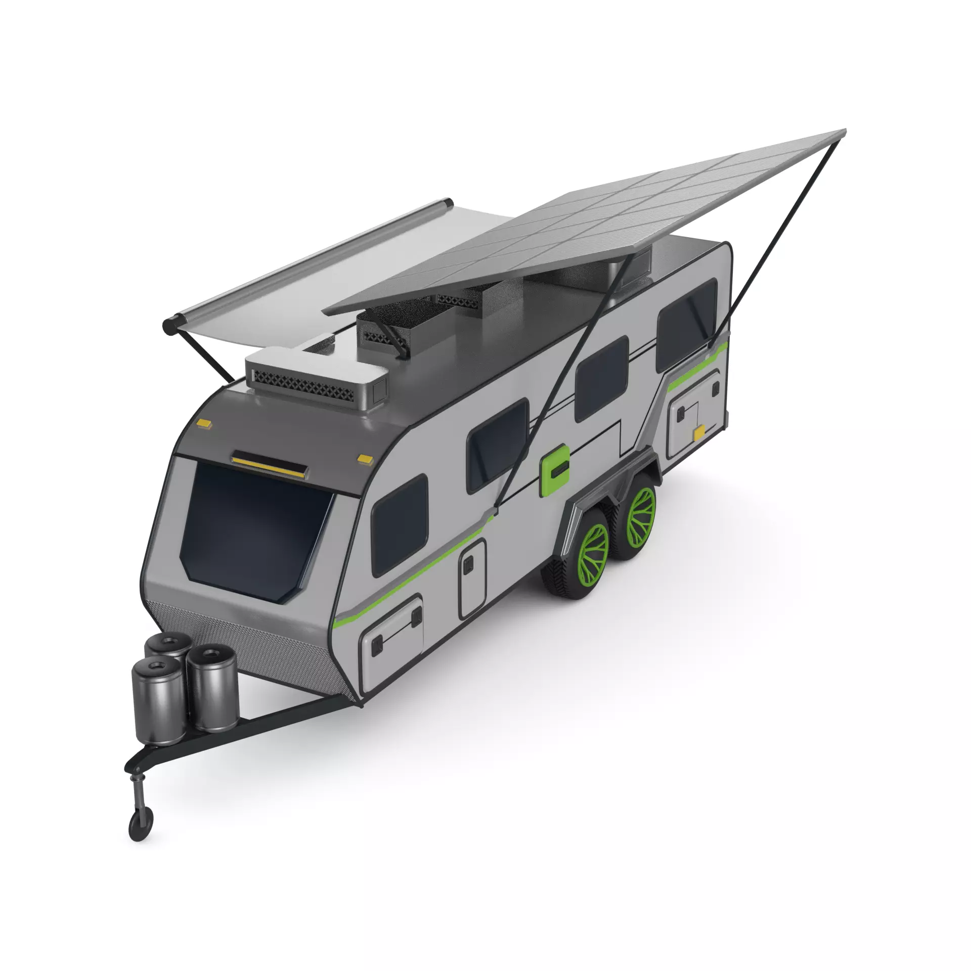 Off road Camping Trailer 3D model_0