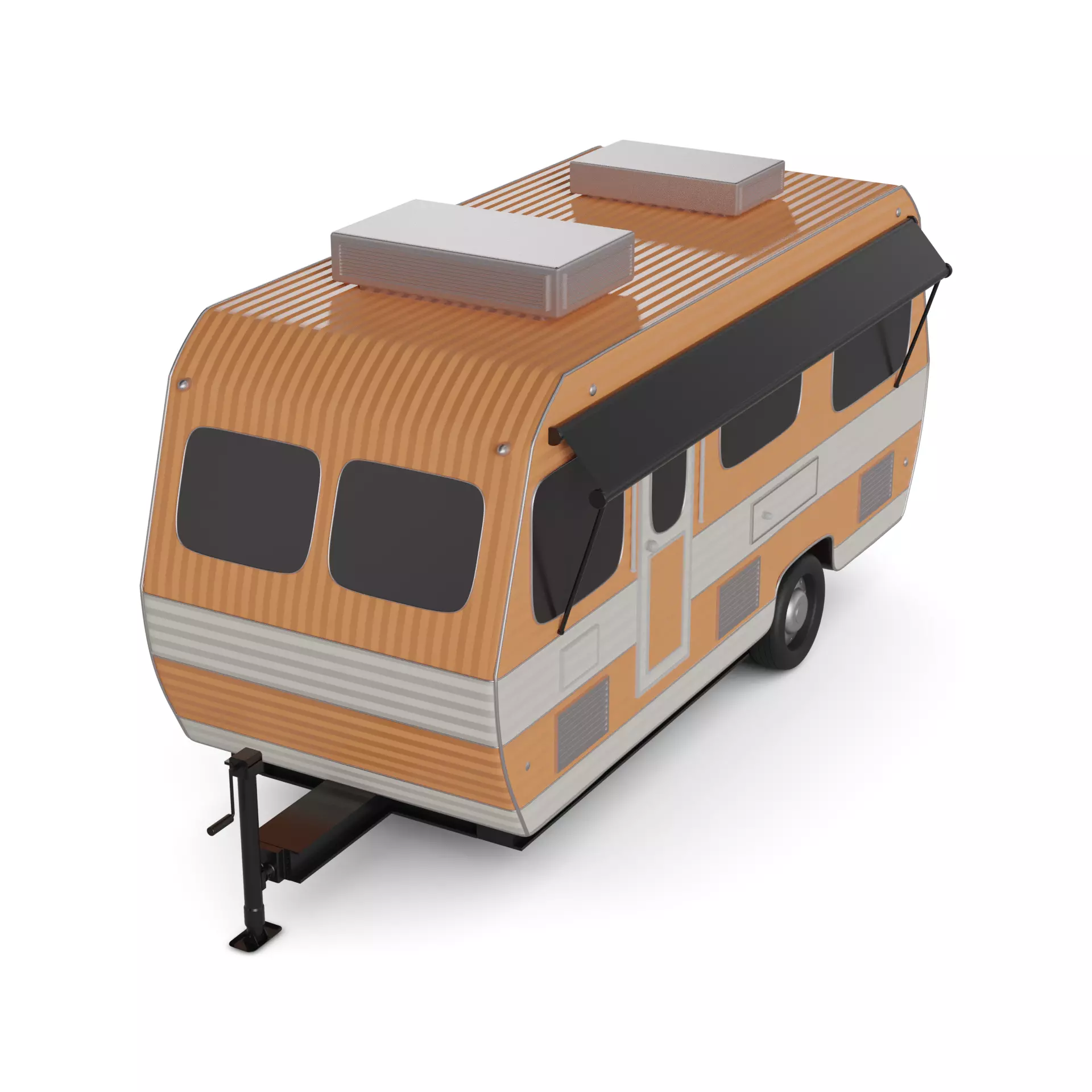 Off road Camping Trailer 3D model_0