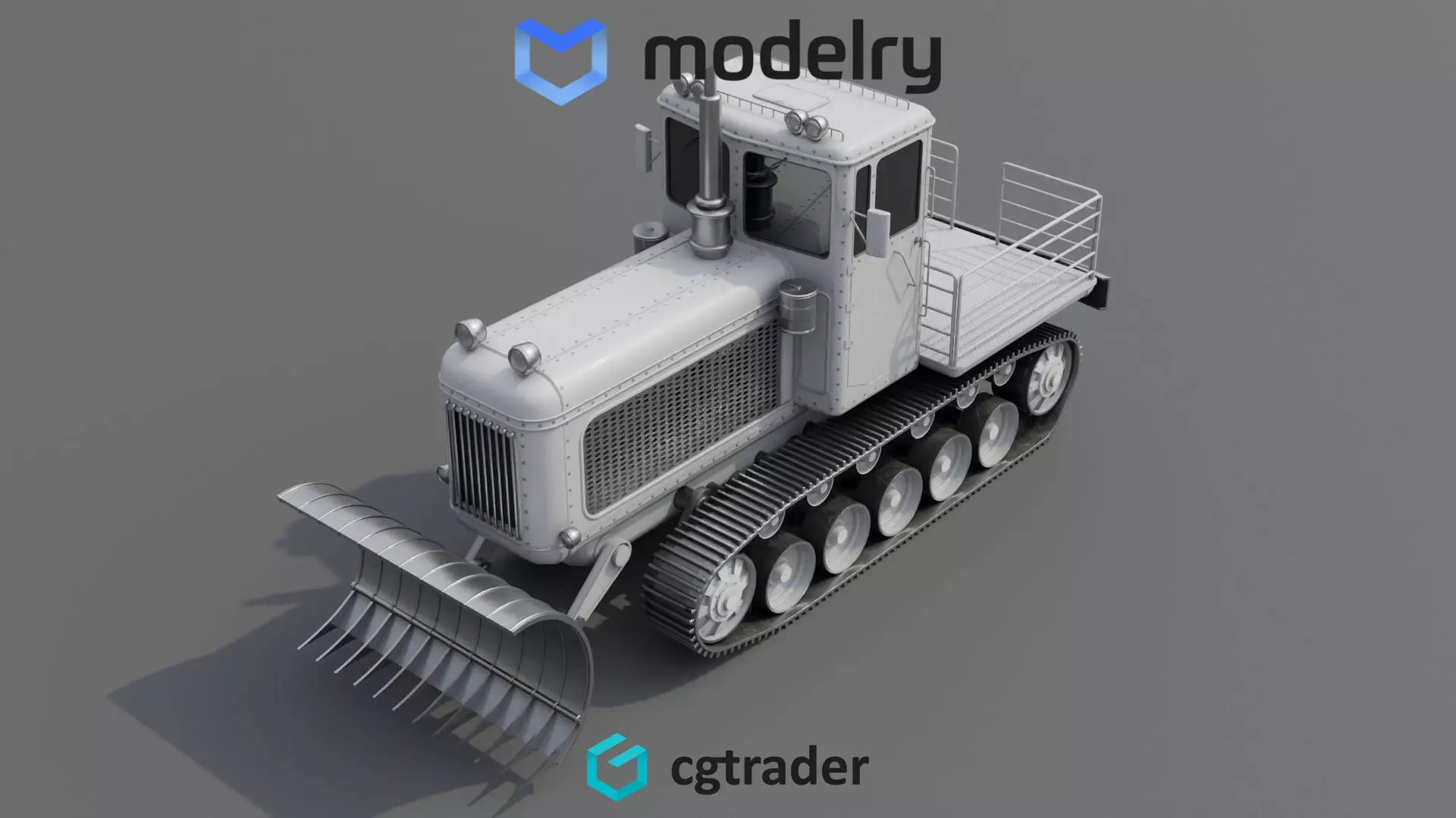 Snow Groomer 3D model_0