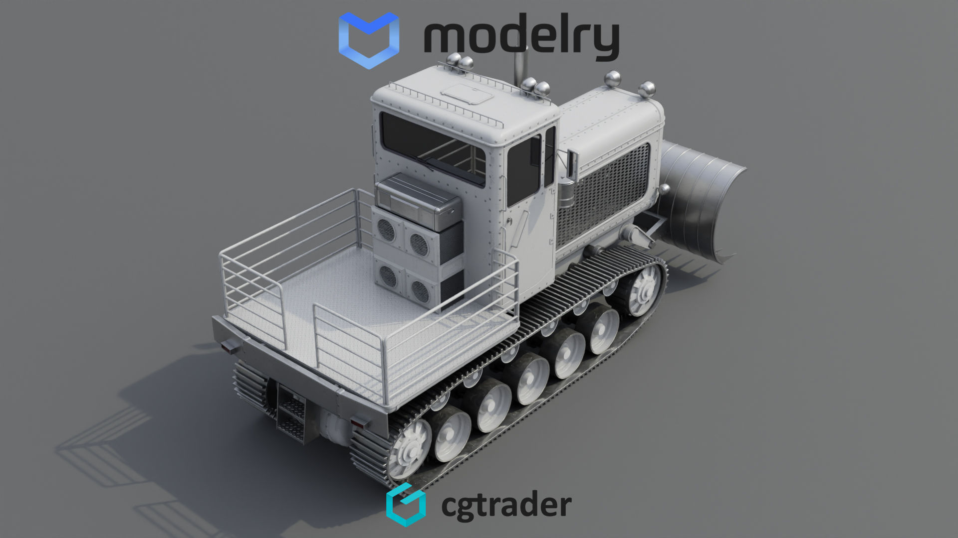 Snow Groomer 3D model_2