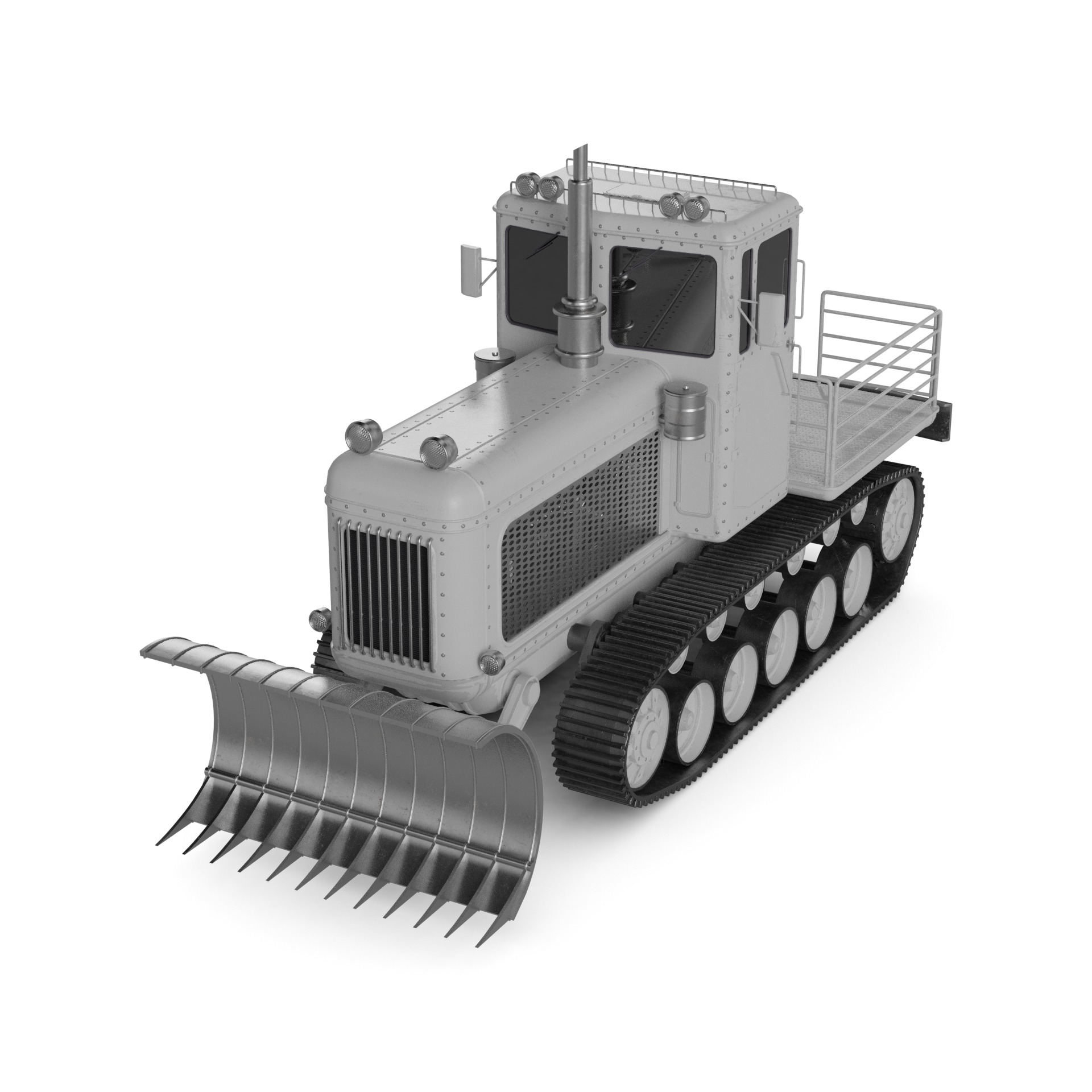 Snow Groomer 3D model_4