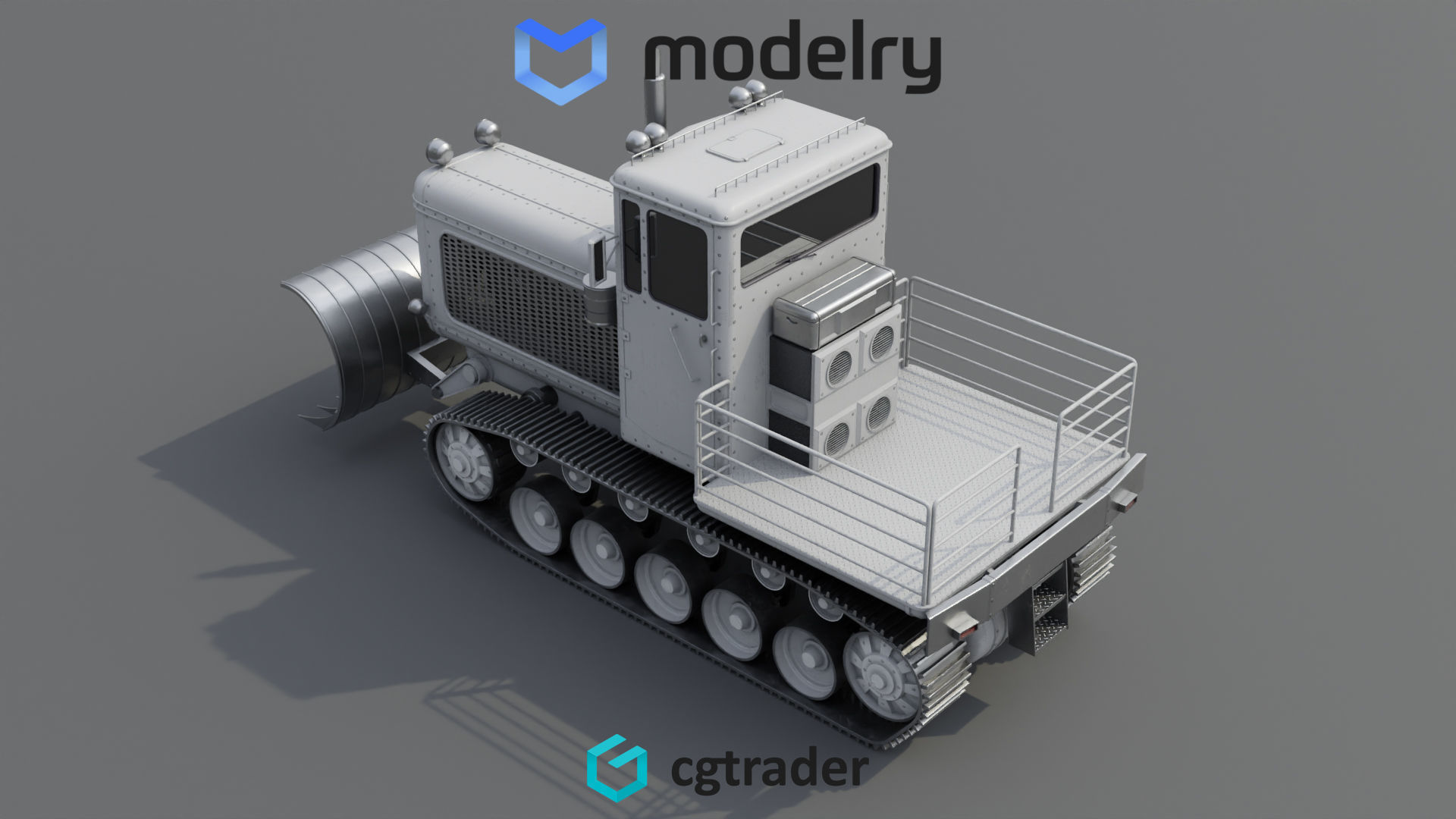 Snow Groomer 3D model_3