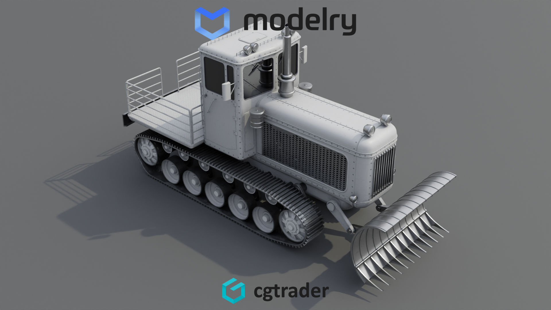 Snow Groomer 3D model_1
