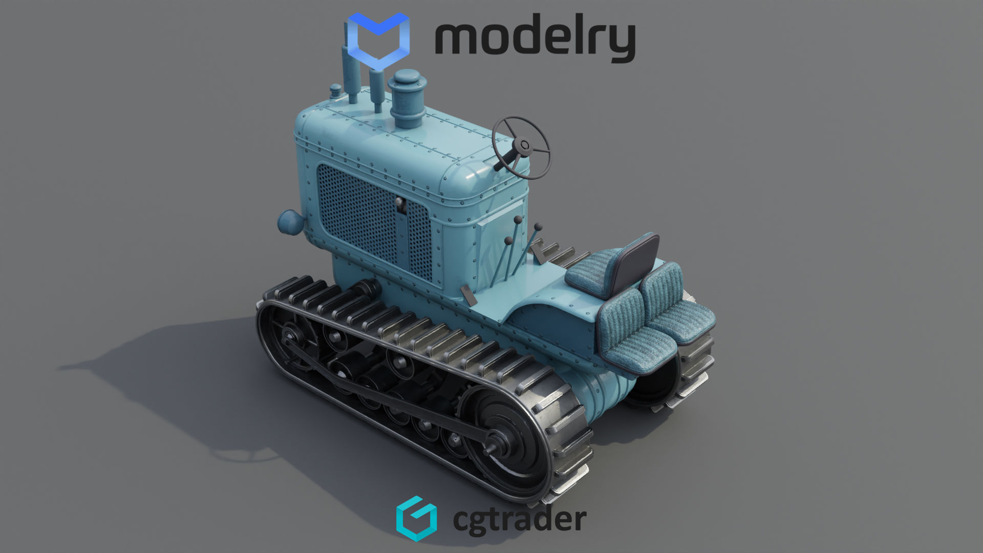 Snow Tractor 3D model_3