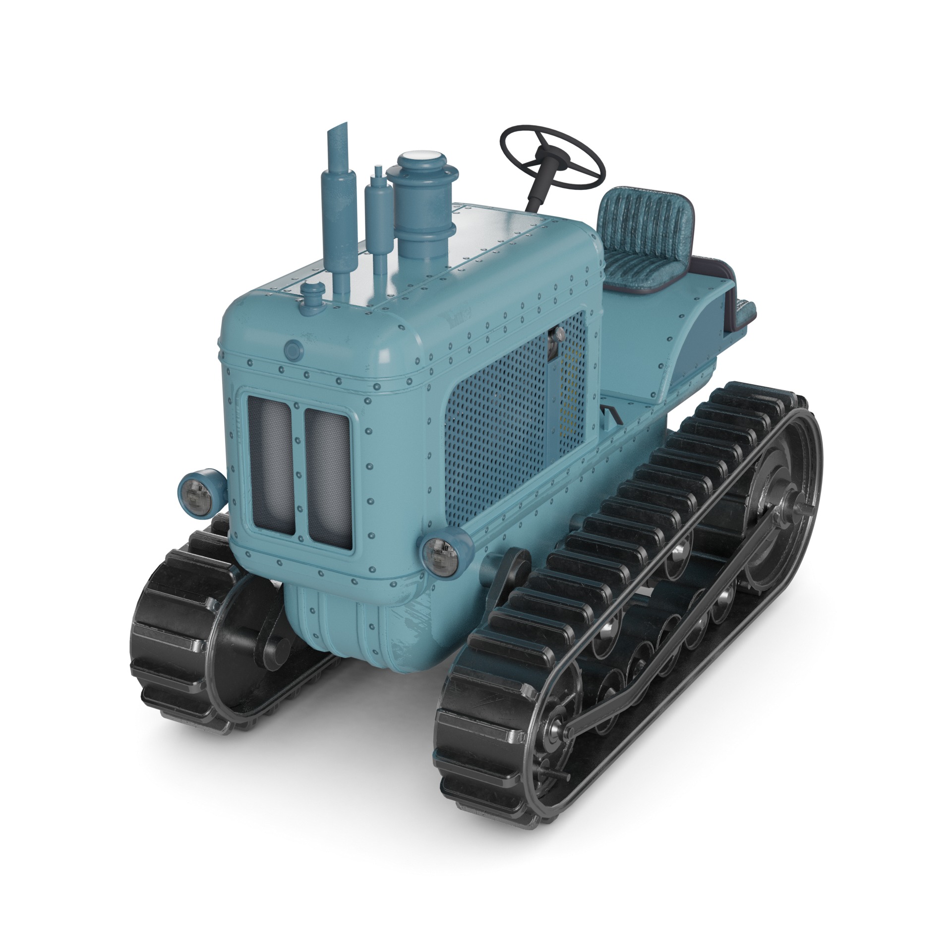 Snow Tractor 3D model_4