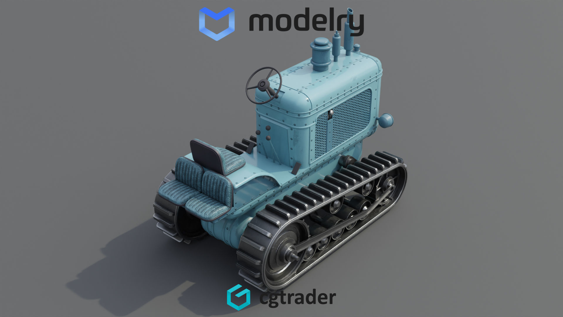 Snow Tractor 3D model_2