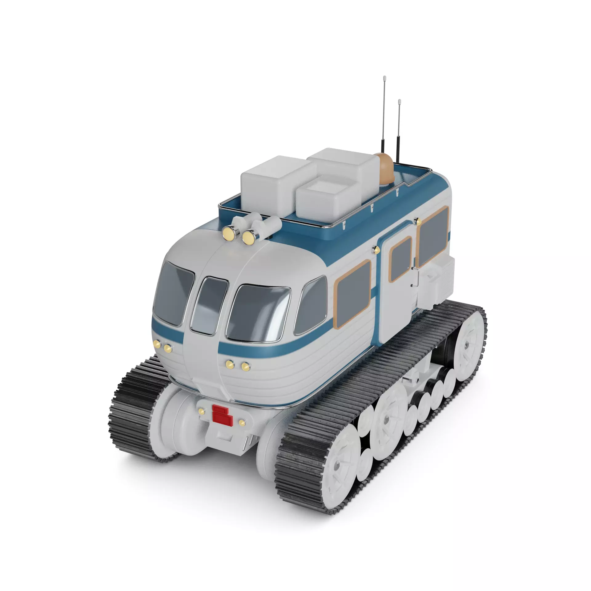Snowmobile Fishing Shack 3D model