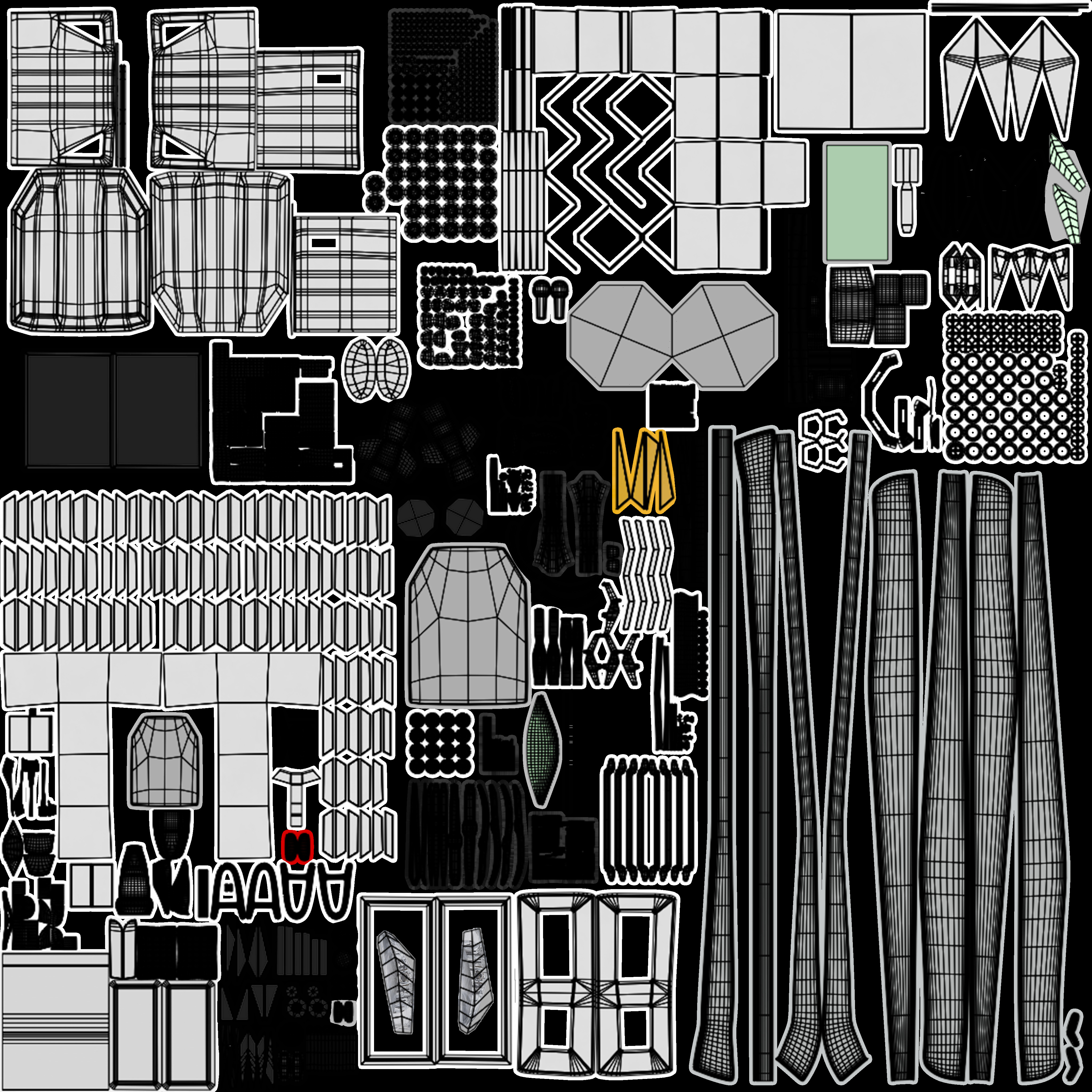 Snowmobile Fishing Shack 3D model_18