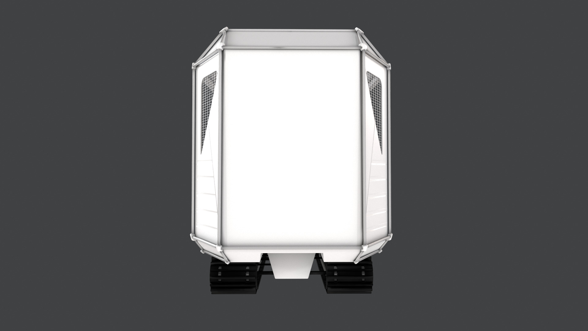 Snowmobile Fishing Shack 3D model_14