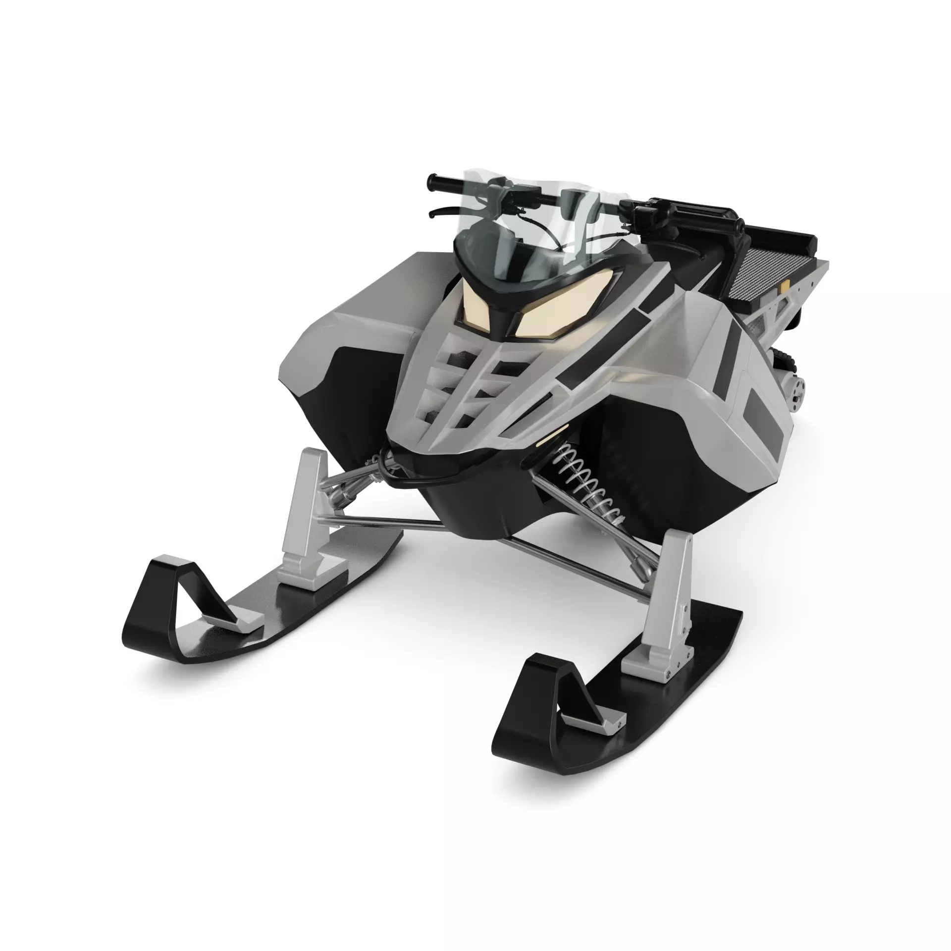 Snowmobile Rescue Sled 3D model_0