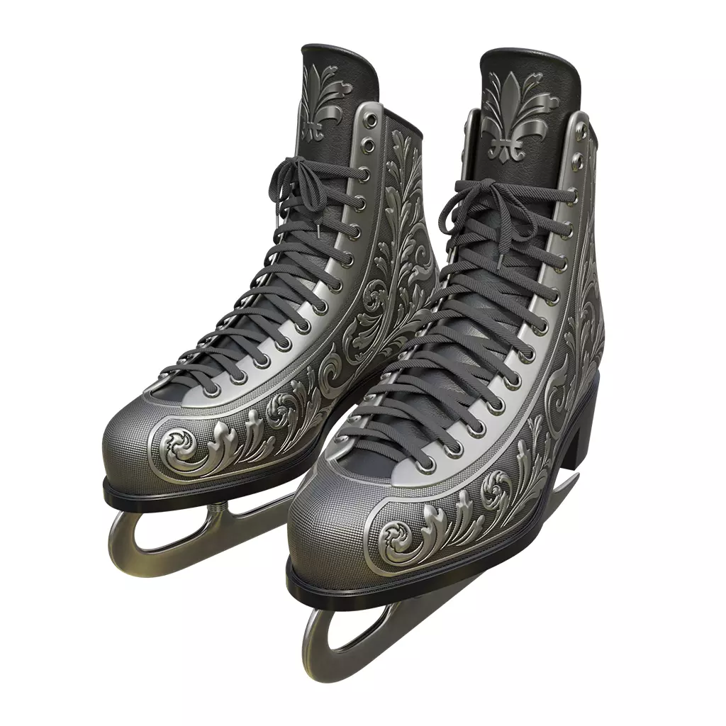 Ski Ornamental 3D model_0