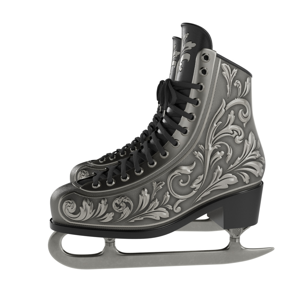 Ski Ornamental 3D model_1