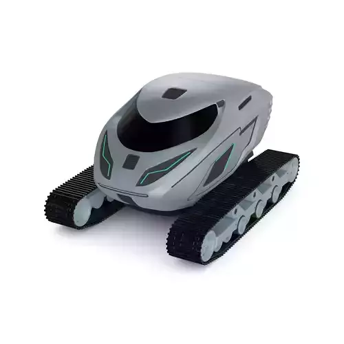 Snowcat Tracked Vehicle 3D model