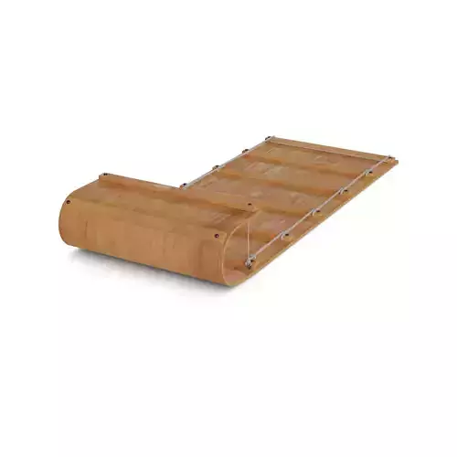 Toboggan Low-poly 3D model