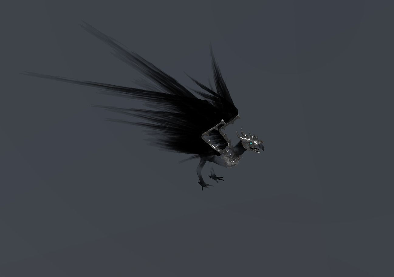 Fire Bird Phoenix Low-poly 3D model_2