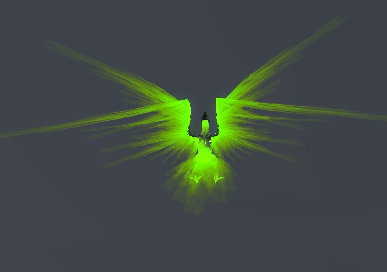 Fire Bird Phoenix Low-poly 3D model_63