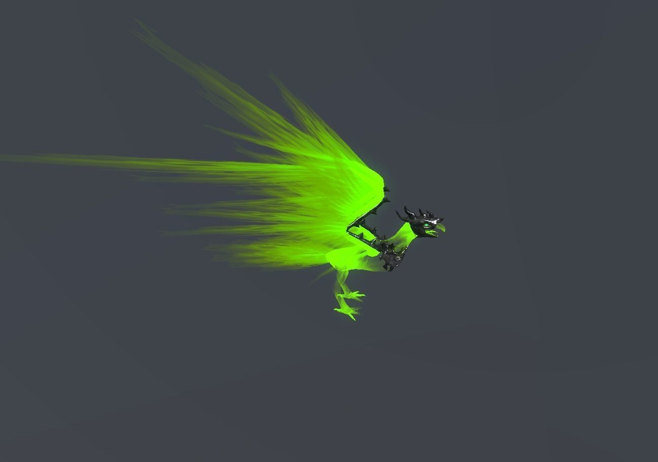 Fire Bird Phoenix Low-poly 3D model_74