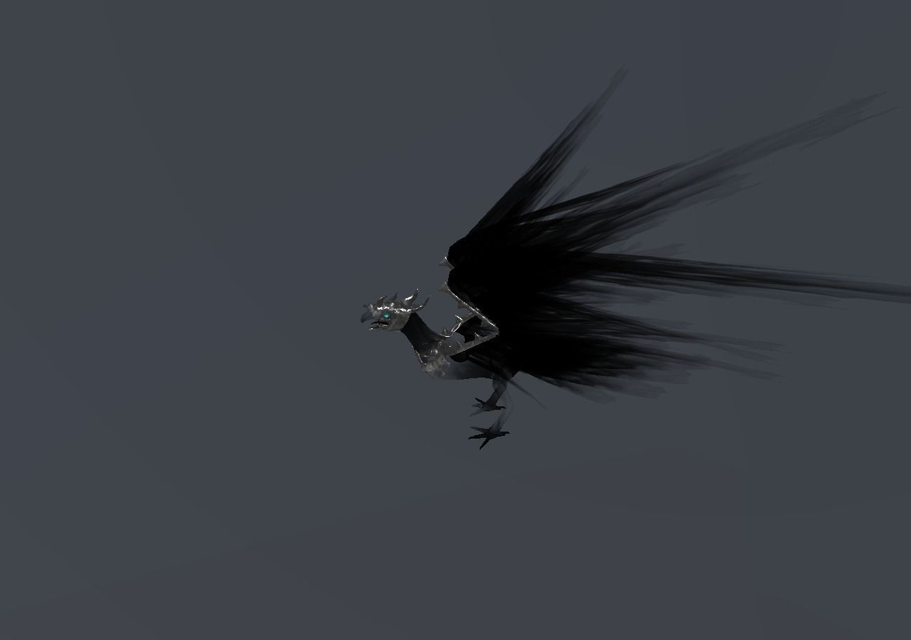 Fire Bird Phoenix Low-poly 3D model_27