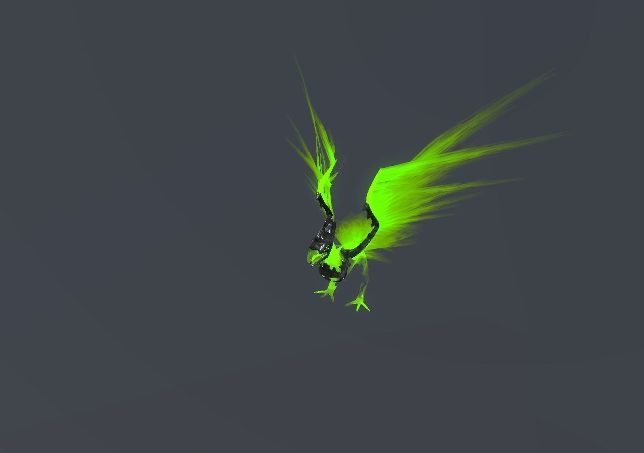 Fire Bird Phoenix Low-poly 3D model_53