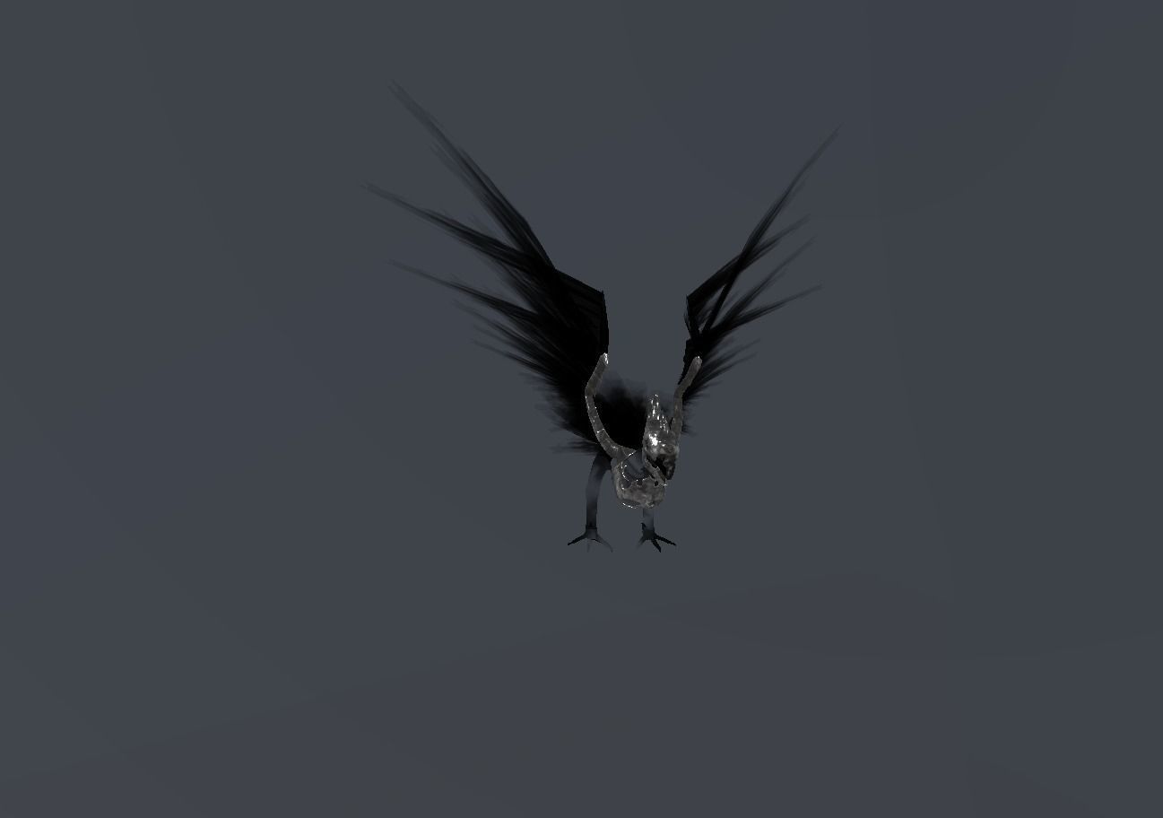 Fire Bird Phoenix Low-poly 3D model_13
