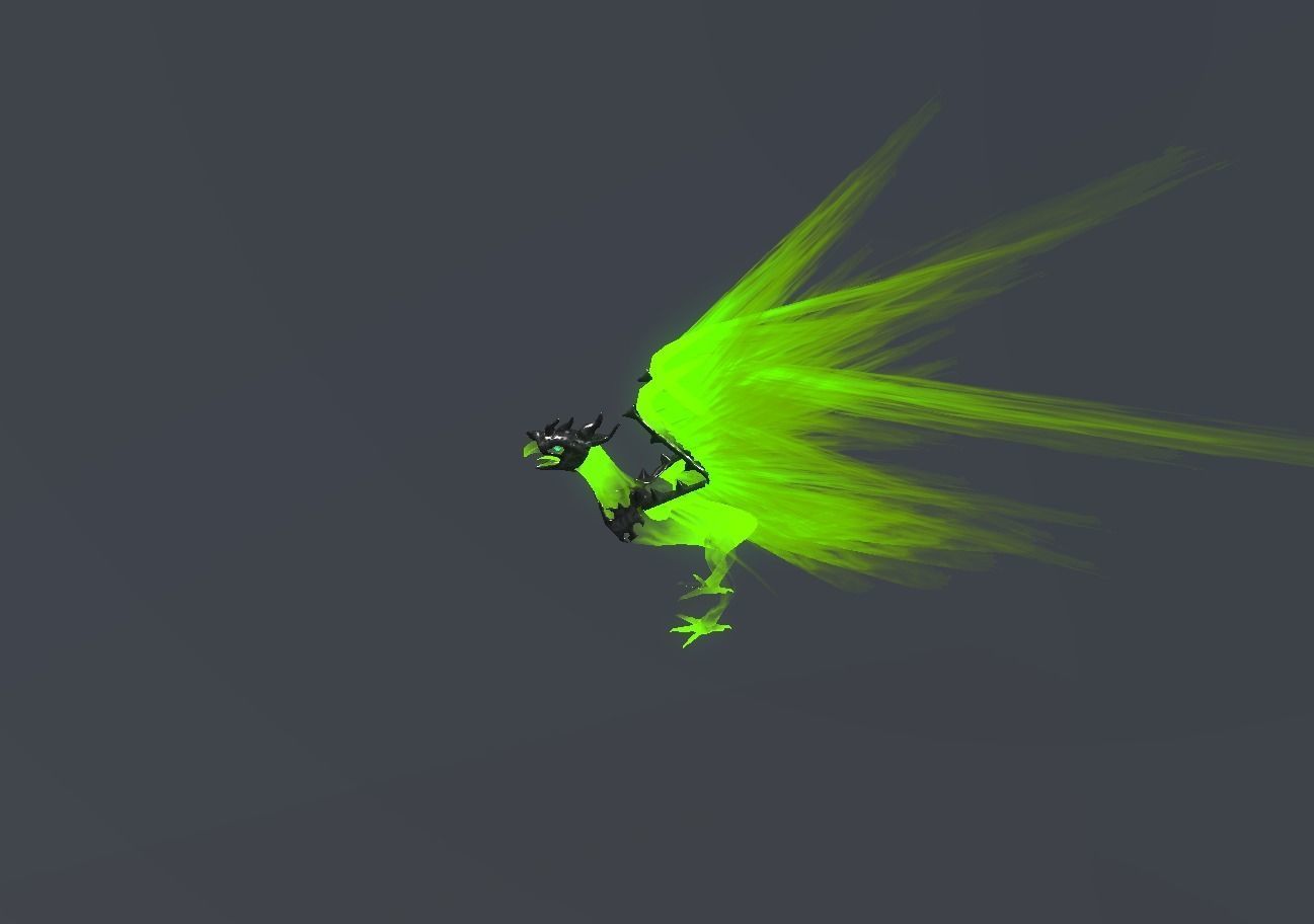 Fire Bird Phoenix Low-poly 3D model_59