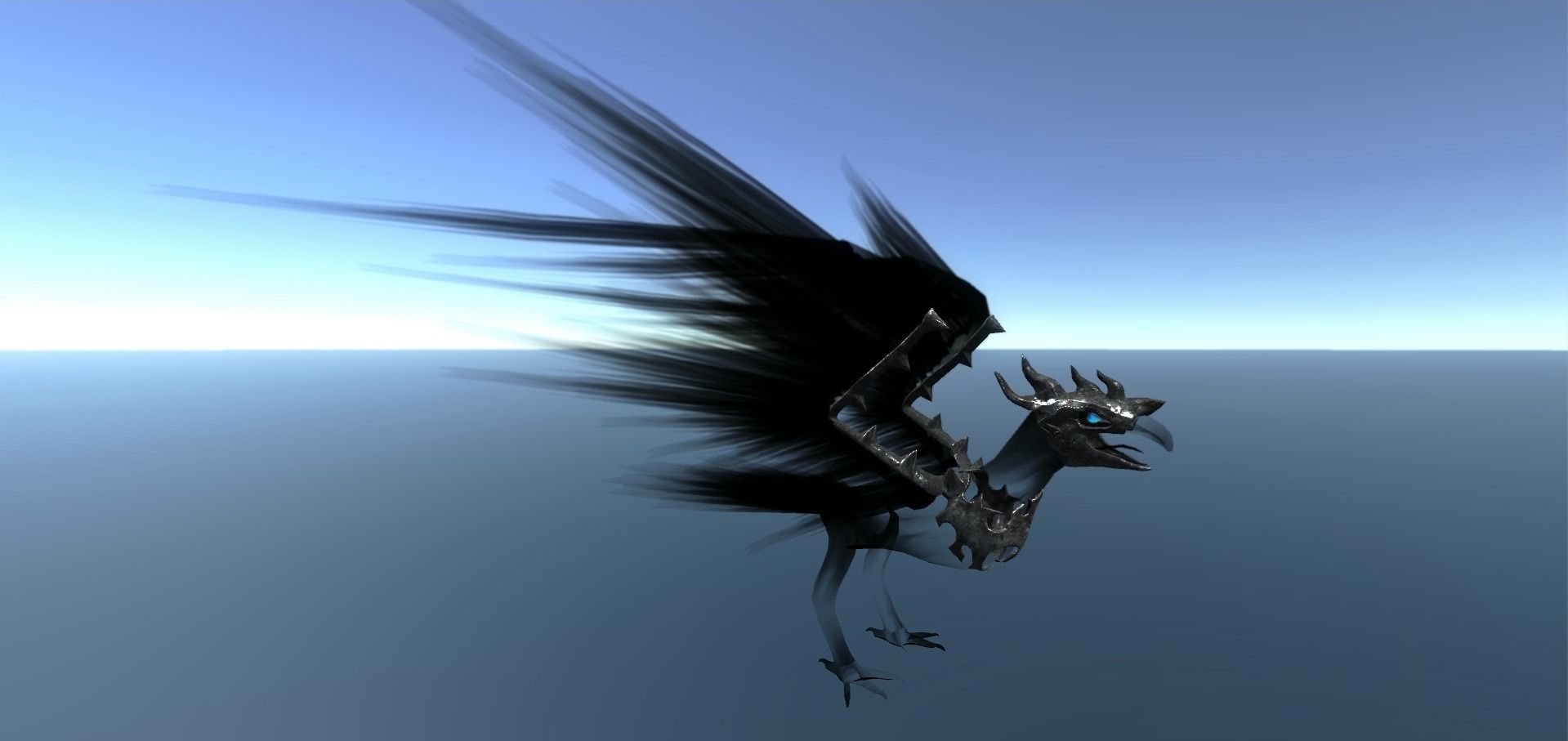 Fire Bird Phoenix Low-poly 3D model_6