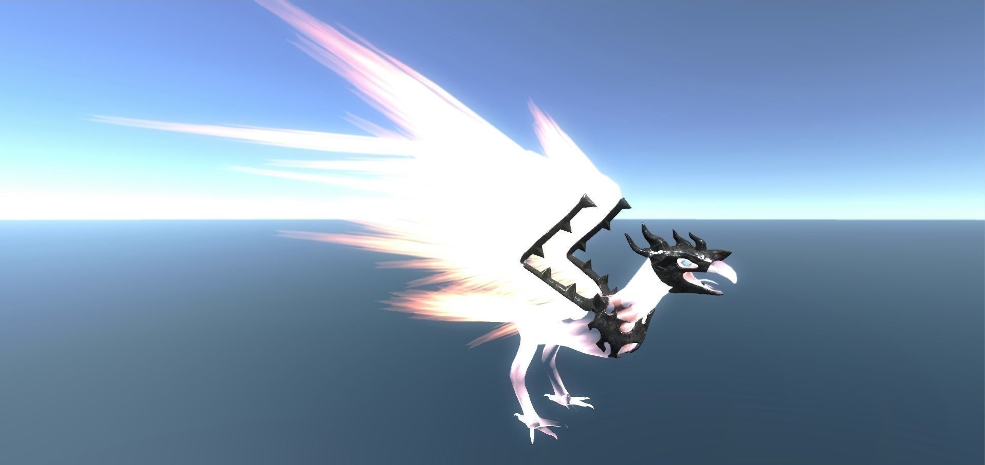 Fire Bird Phoenix Low-poly 3D model_5