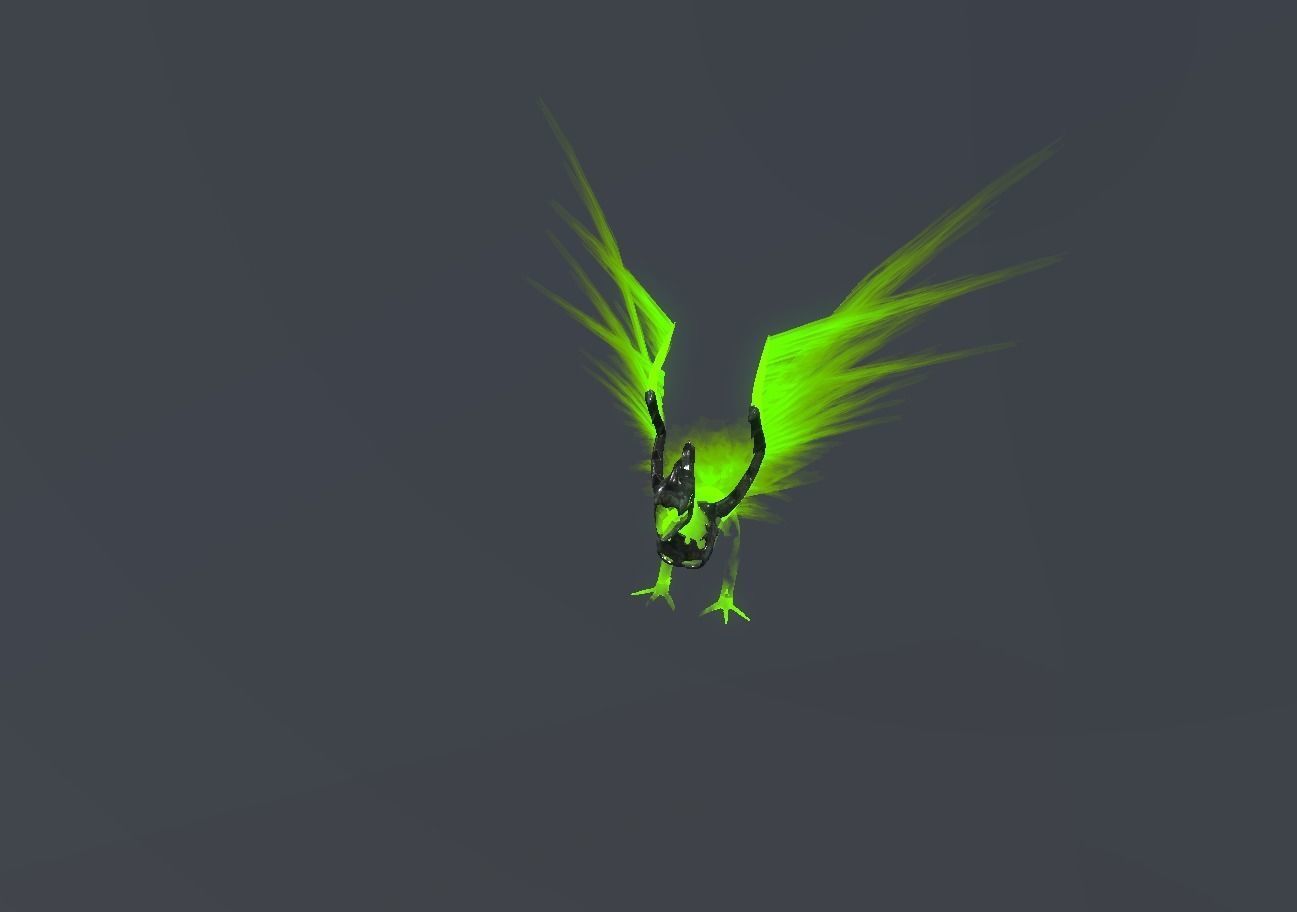 Fire Bird Phoenix Low-poly 3D model_49
