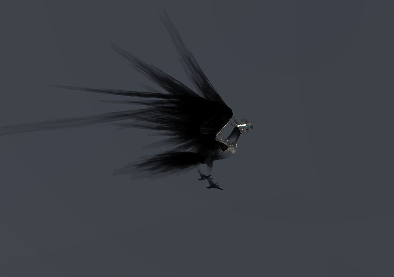 Fire Bird Phoenix Low-poly 3D model_33