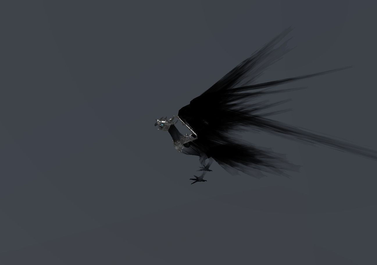 Fire Bird Phoenix Low-poly 3D model_28