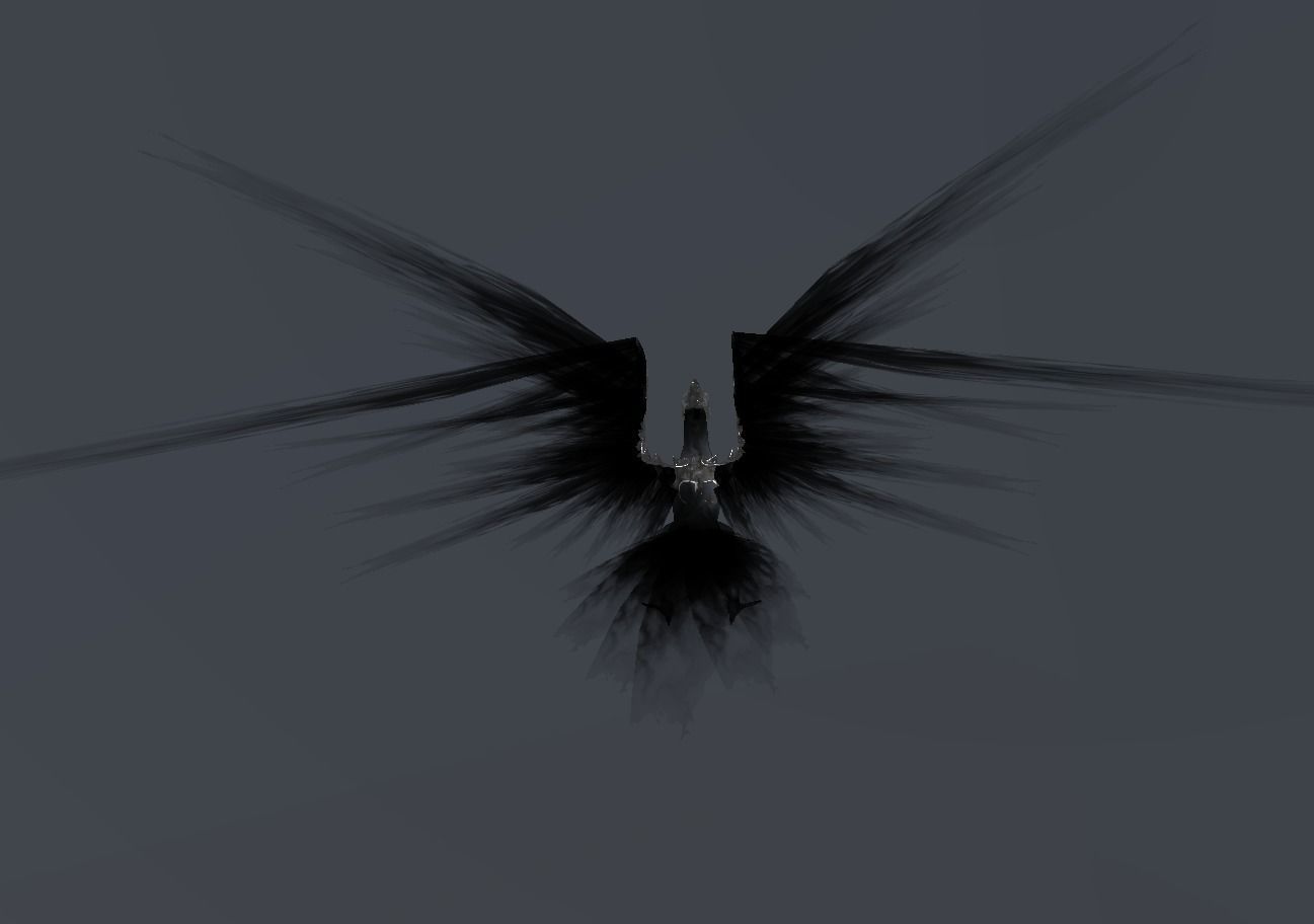 Fire Bird Phoenix Low-poly 3D model_30