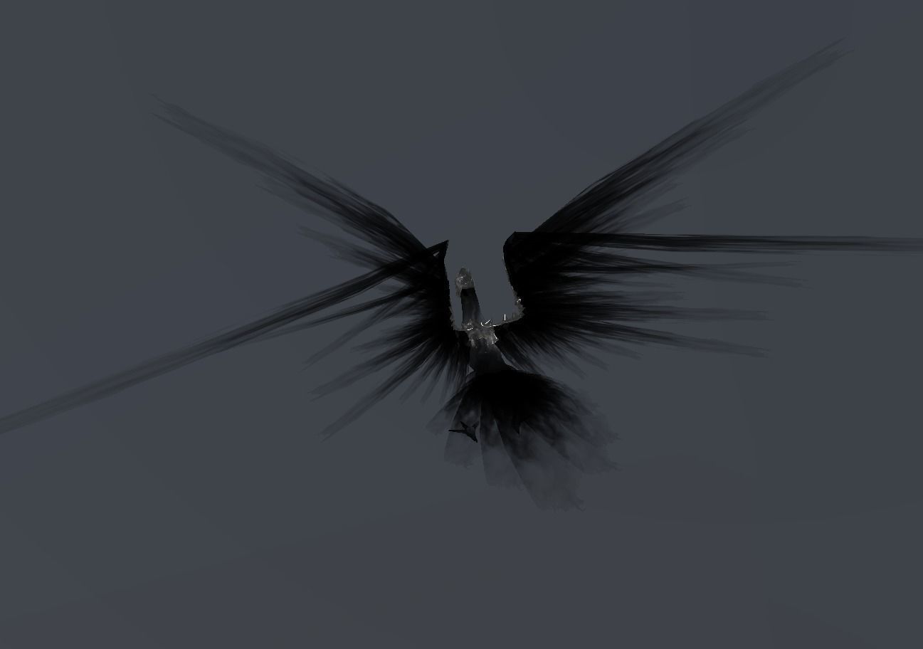 Fire Bird Phoenix Low-poly 3D model_31