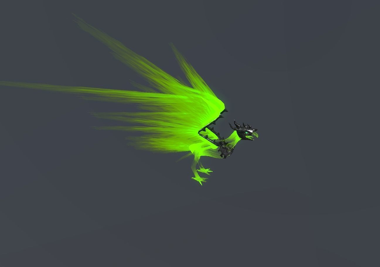 Fire Bird Phoenix Low-poly 3D model_75