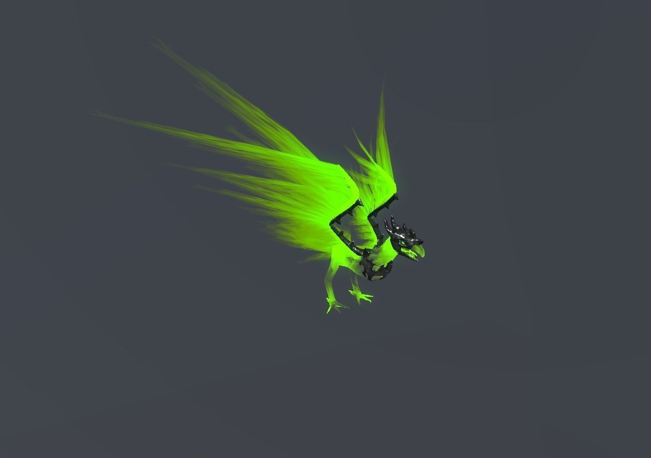 Fire Bird Phoenix Low-poly 3D model_42