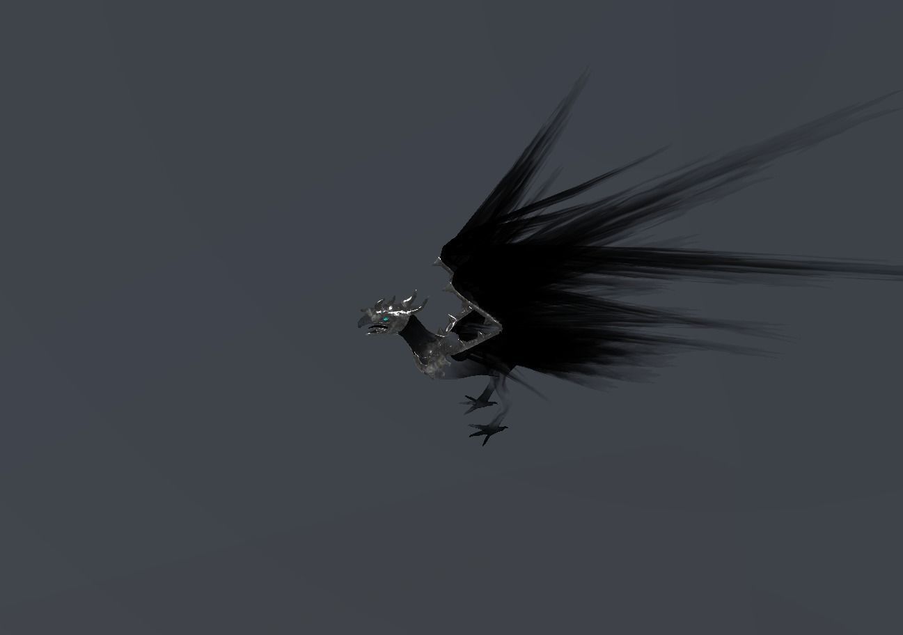 Fire Bird Phoenix Low-poly 3D model_25