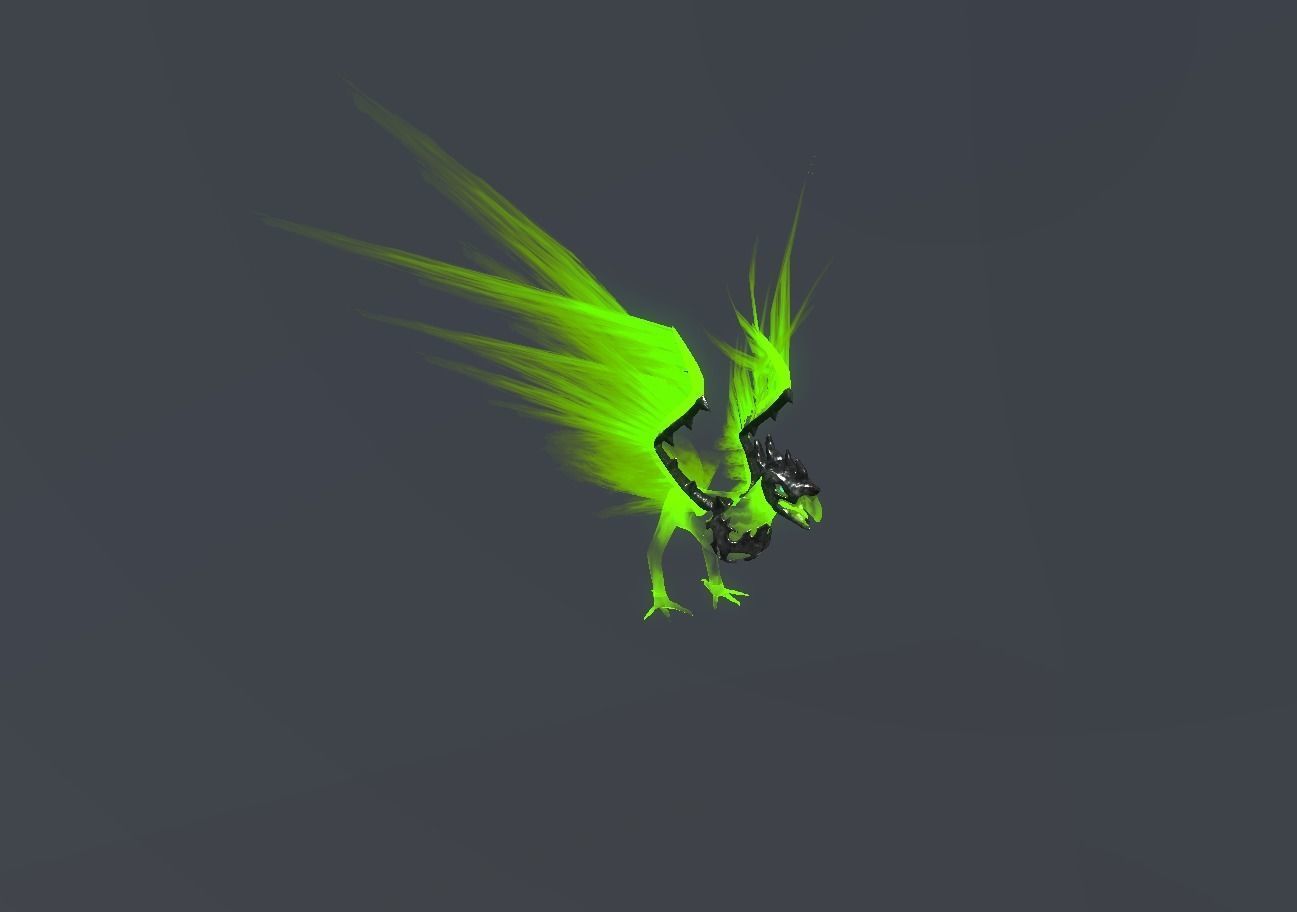 Fire Bird Phoenix Low-poly 3D model_41