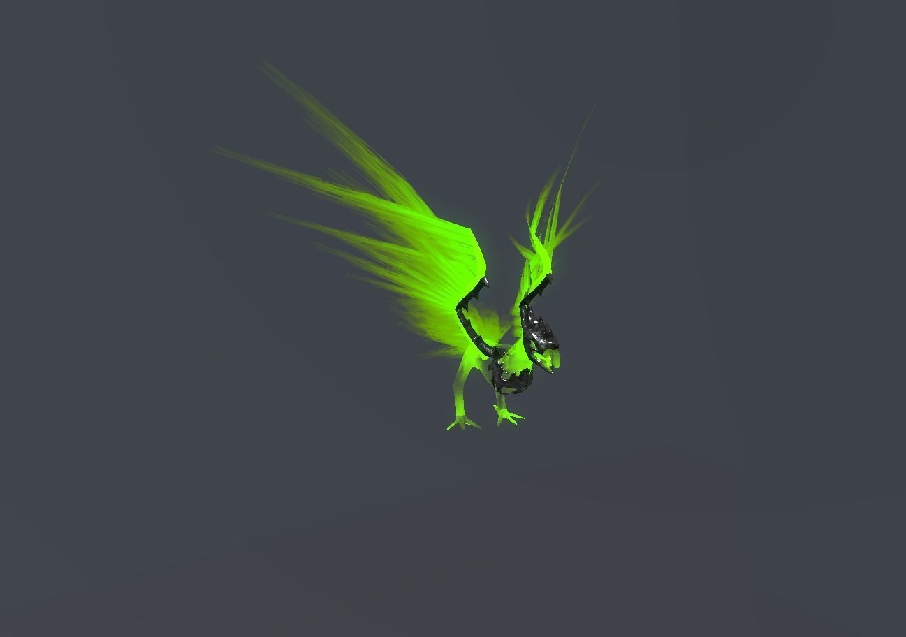 Fire Bird Phoenix Low-poly 3D model_43