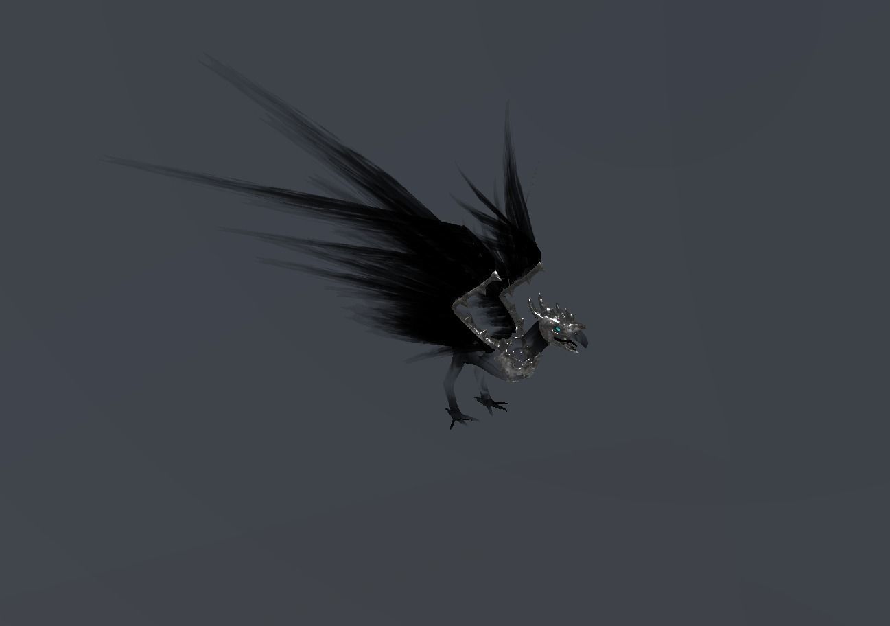 Fire Bird Phoenix Low-poly 3D model_7