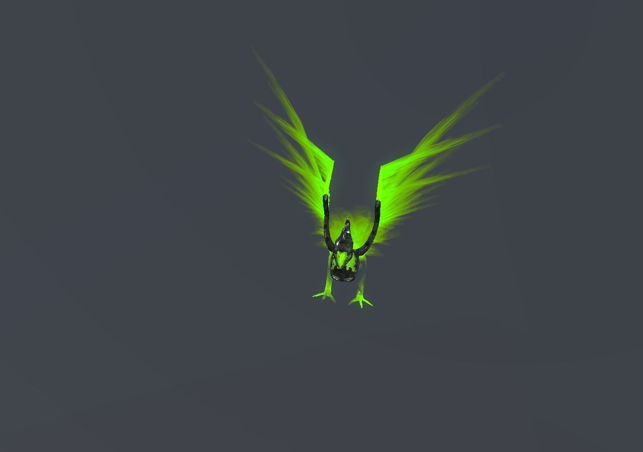 Fire Bird Phoenix Low-poly 3D model_48