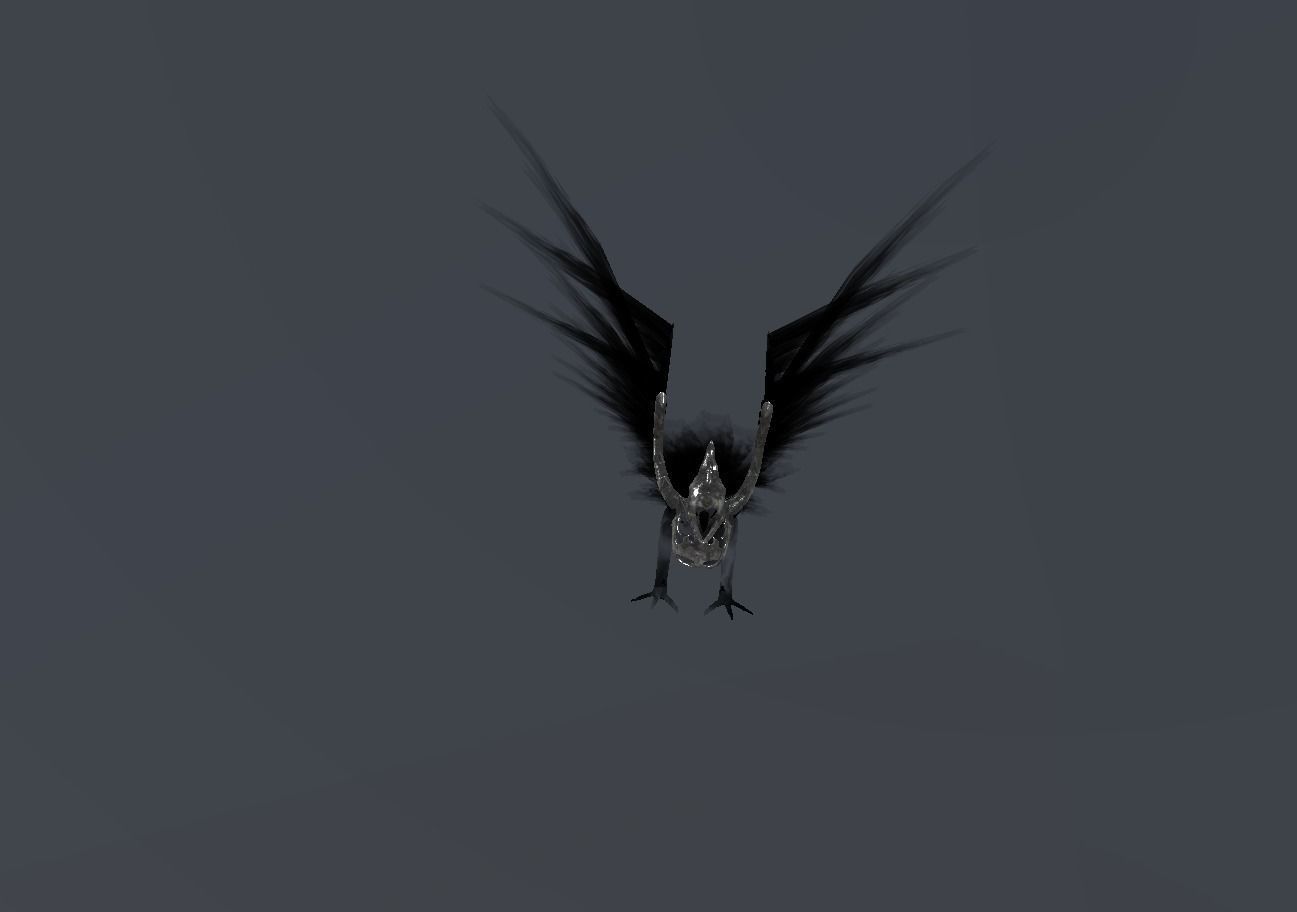 Fire Bird Phoenix Low-poly 3D model_15