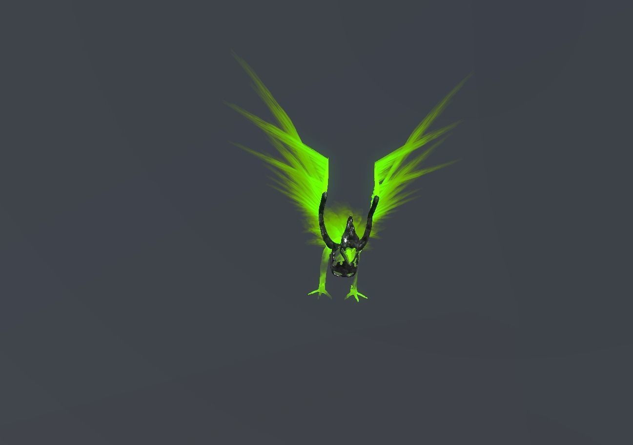 Fire Bird Phoenix Low-poly 3D model_47