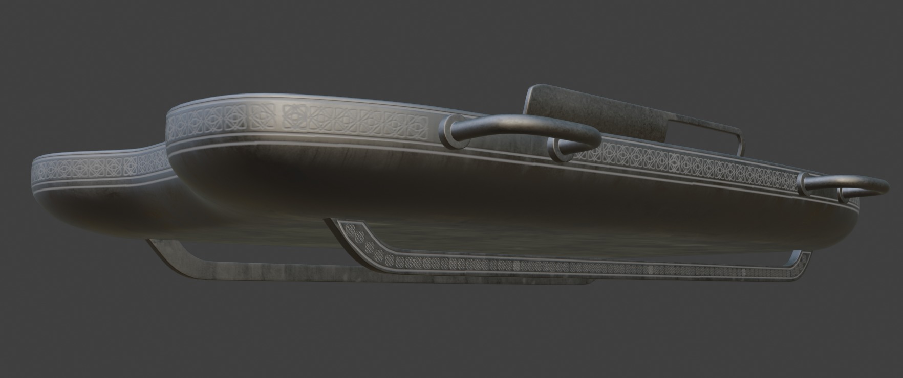 Skeleton Sled 3D model_3