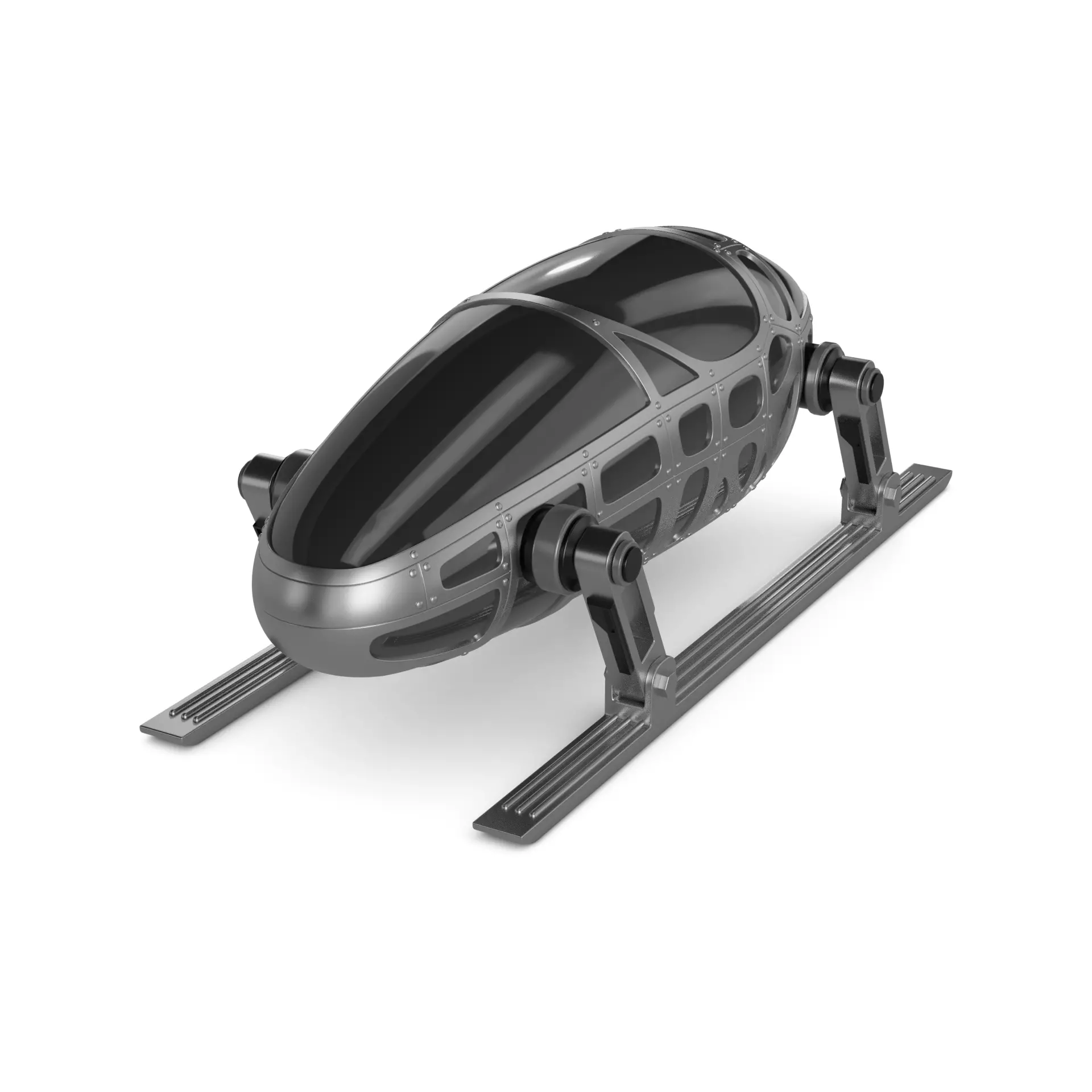 Skeleton Sled 3D model_0