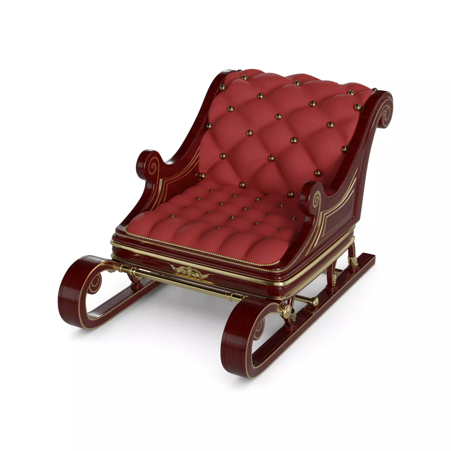 Skeleton Sled 3D model_0