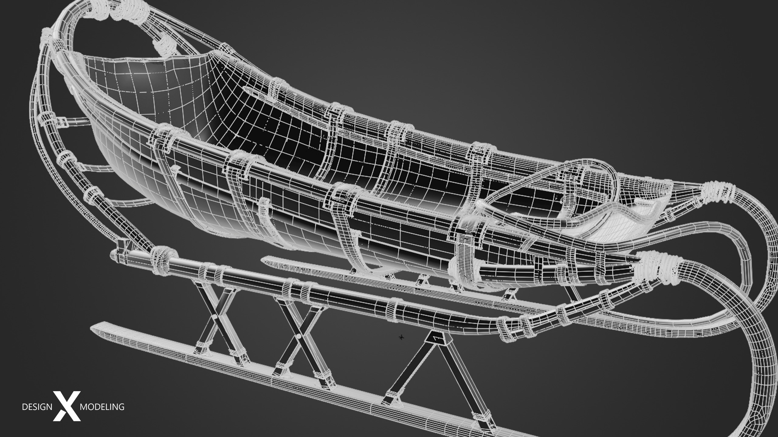 Expedition Sled Low-poly 3D model_14
