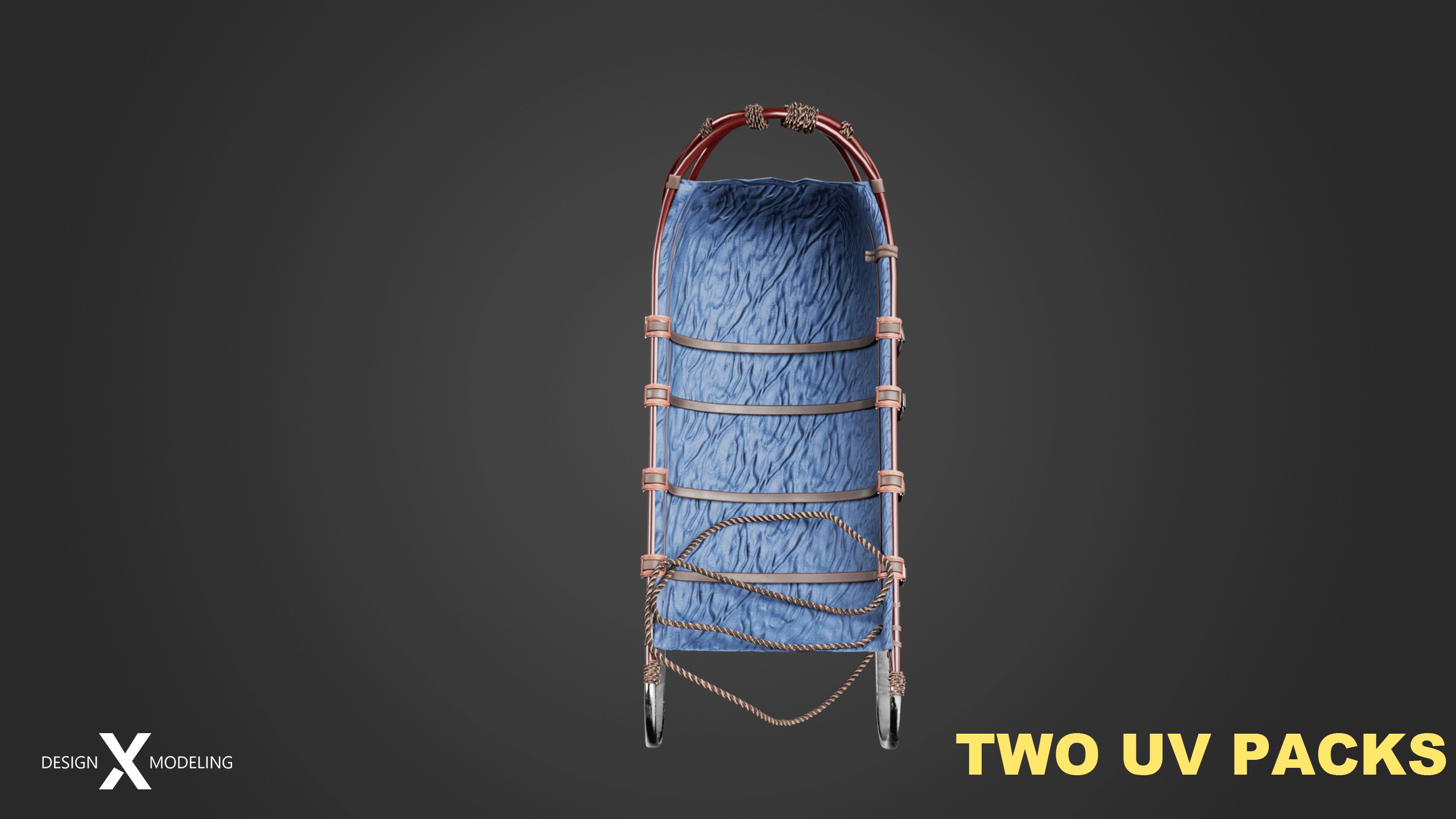 Expedition Sled Low-poly 3D model_5