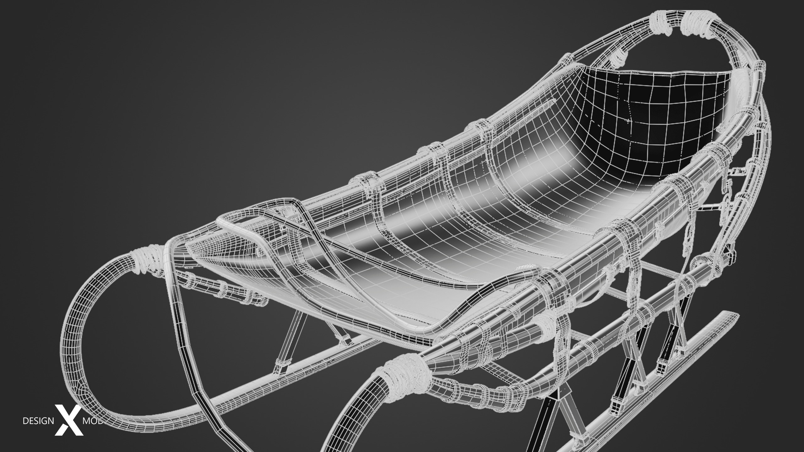 Expedition Sled Low-poly 3D model_12