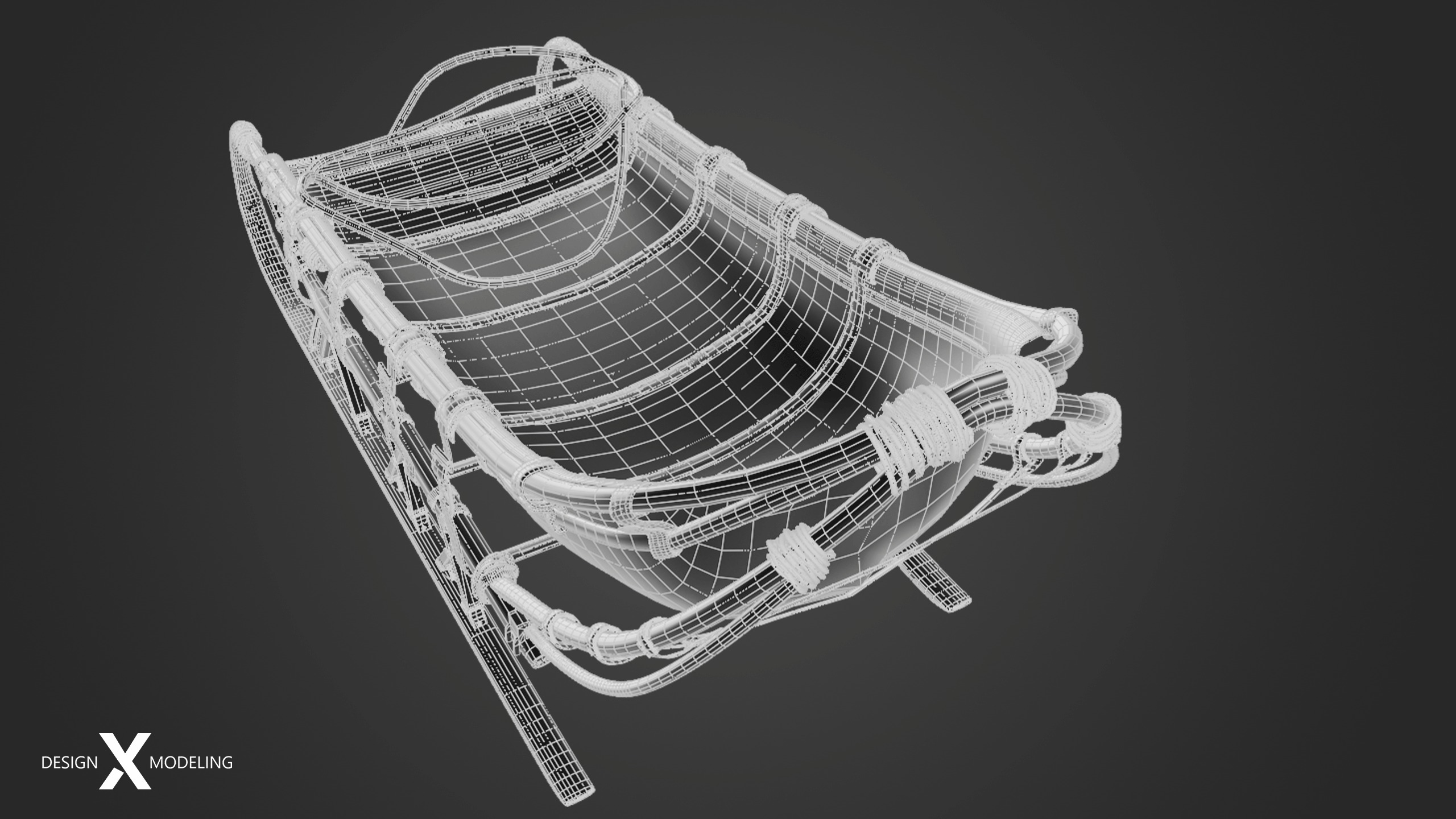 Expedition Sled Low-poly 3D model_13