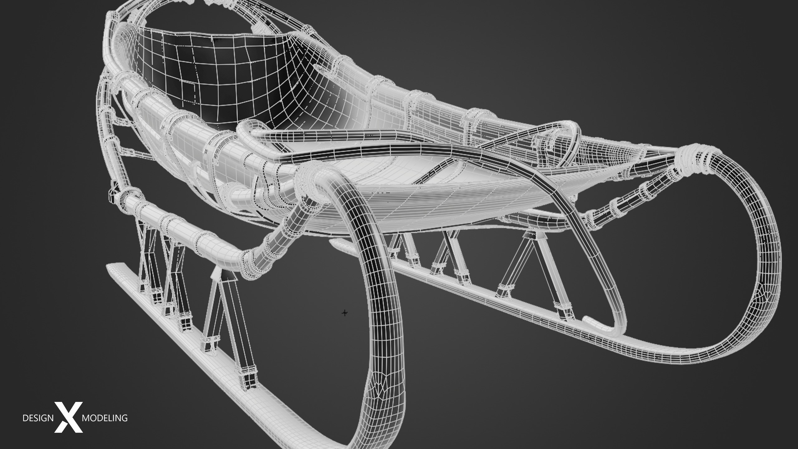 Expedition Sled Low-poly 3D model_15